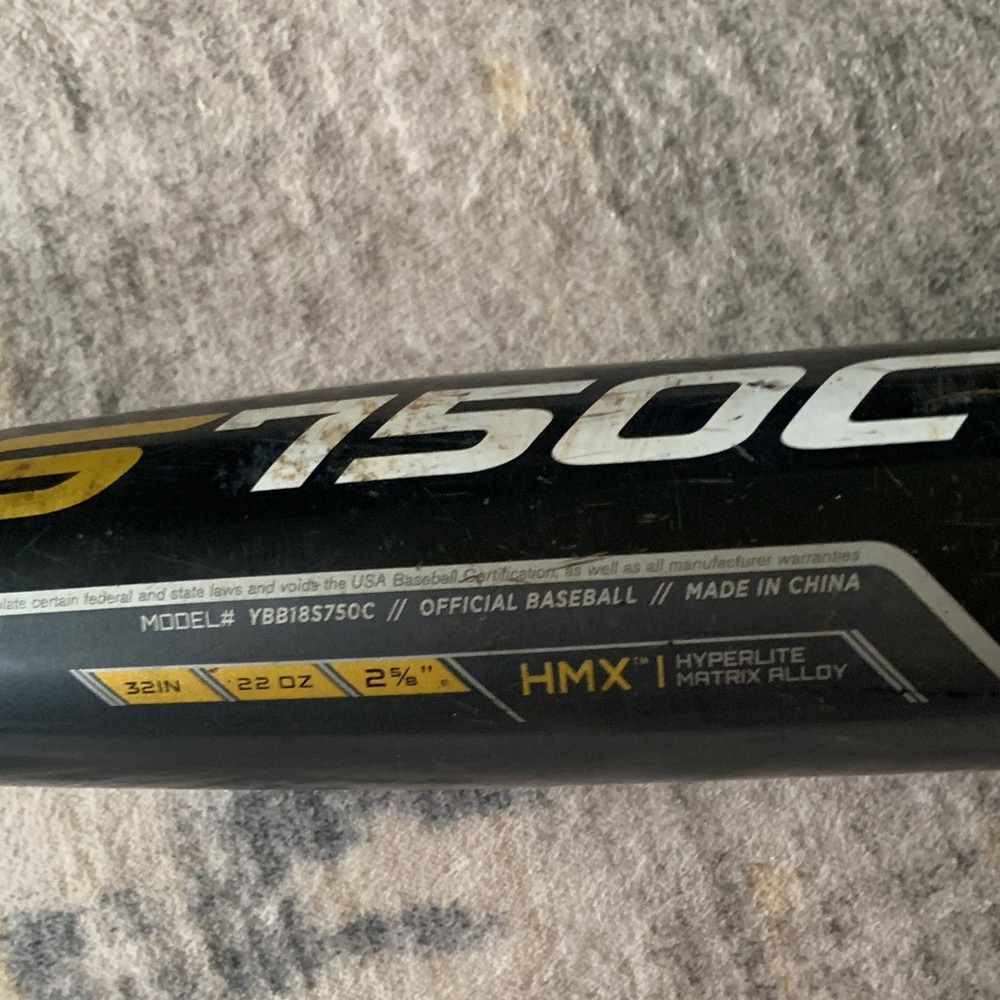 Easton Speed Brigade Composite s750c Black and Gold Baseball Bat w/weight - Picture 8 of 16